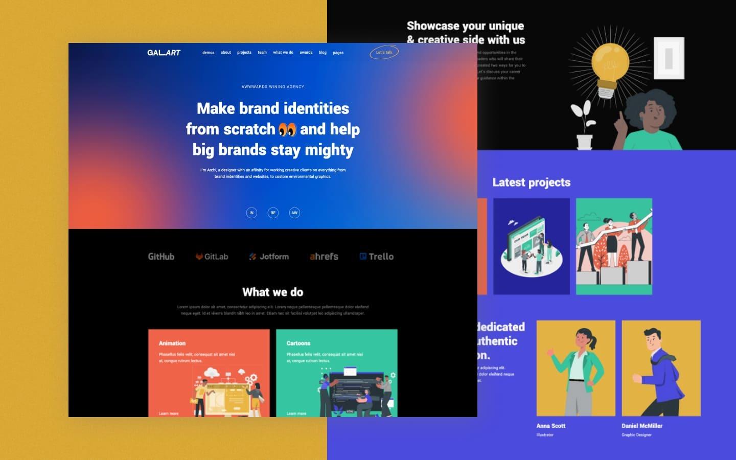 Galart 128 - Artist Website Template