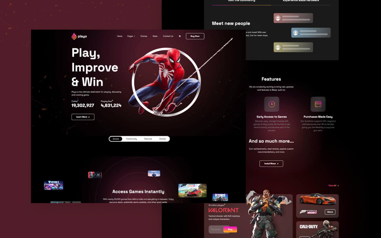 Playo 128 - Game Website Template