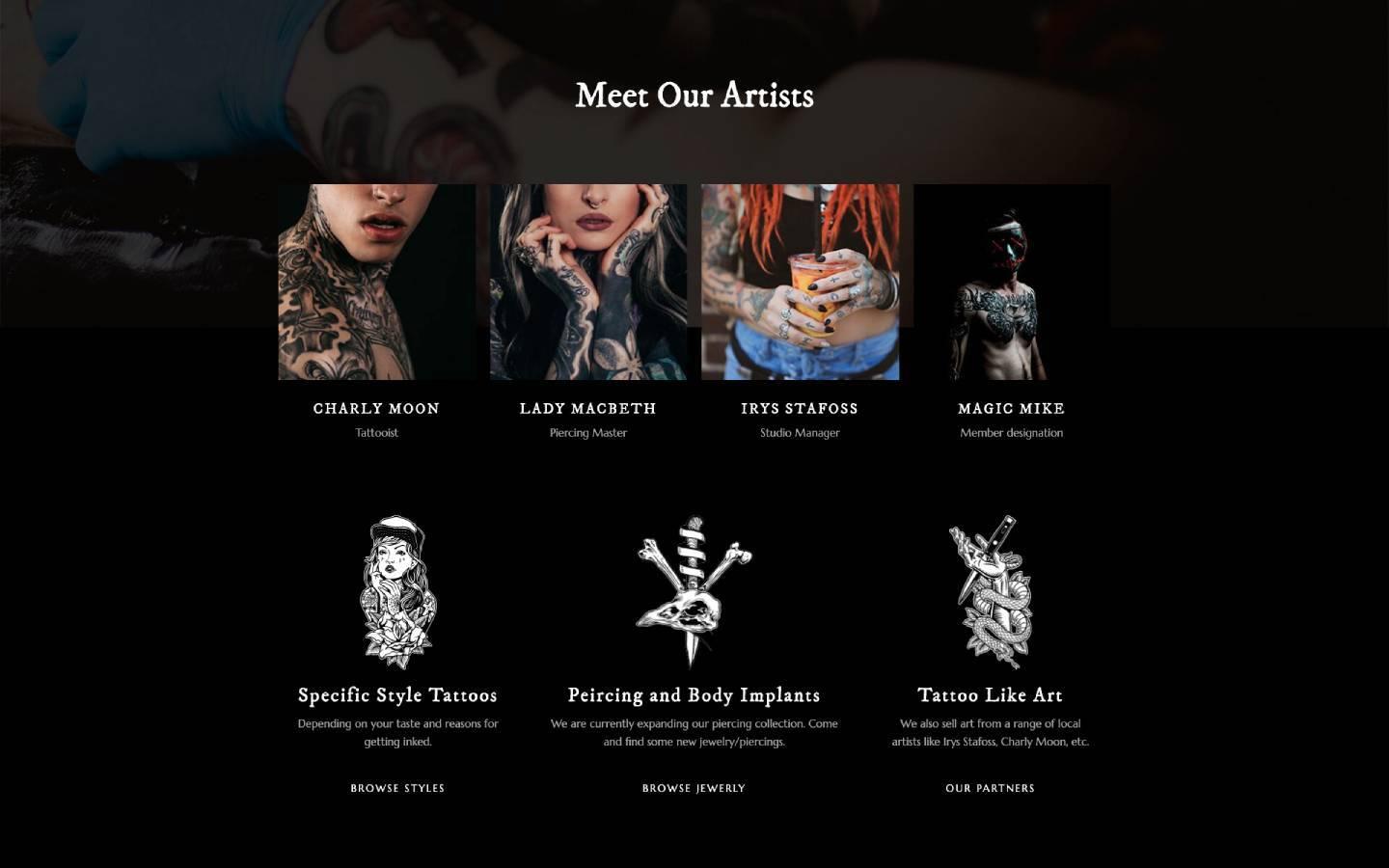 Tattoo 128 - Tattoo Website Template