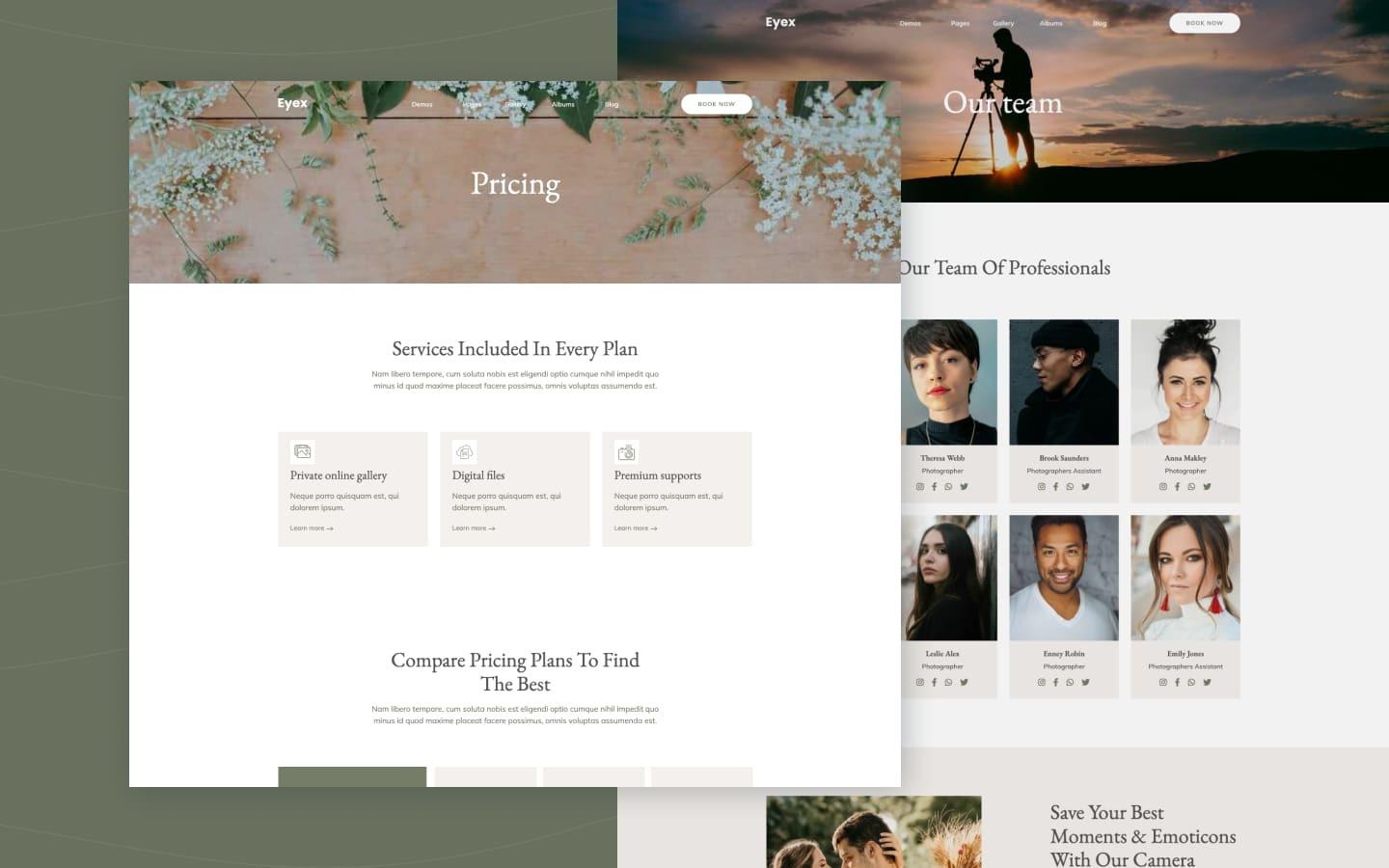 Eyex 128 - Photography Website Template