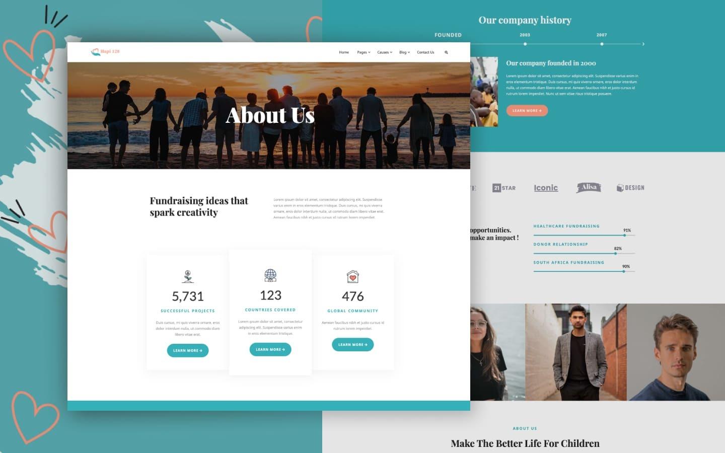 Hapi 128 - Charity and Nonprofit Website Template