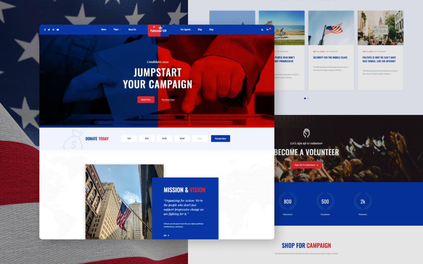 Politician 128 - Political Website Template