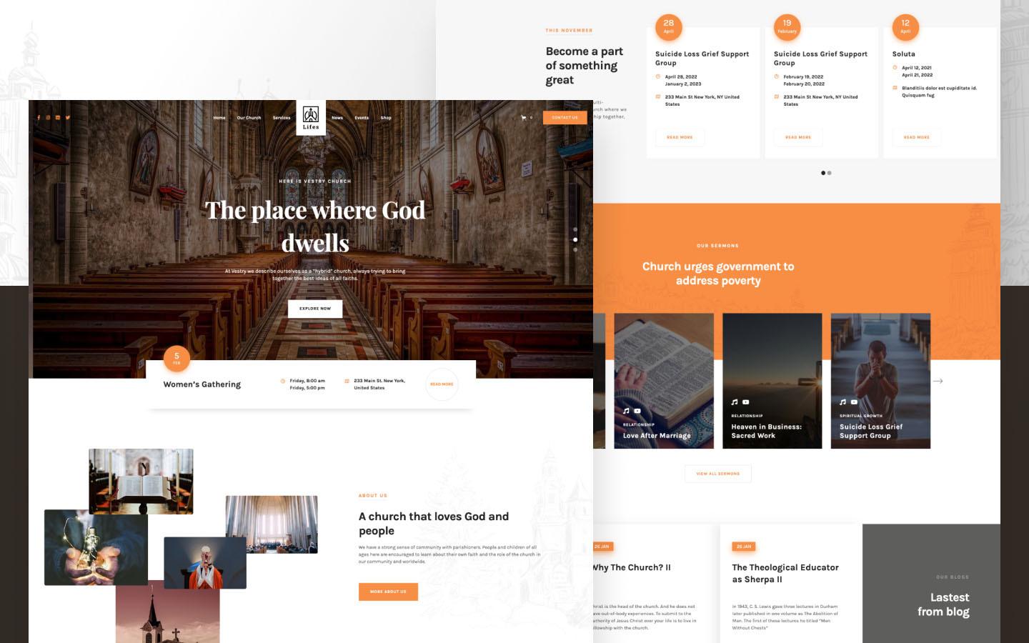 Lifes 128 - Church Website Template