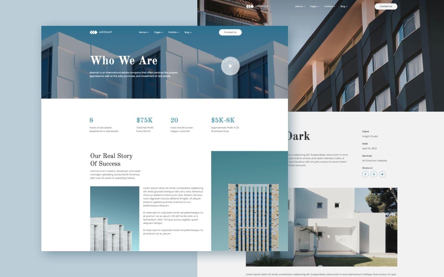 Abstrakt 128 - Real Estate Website Template