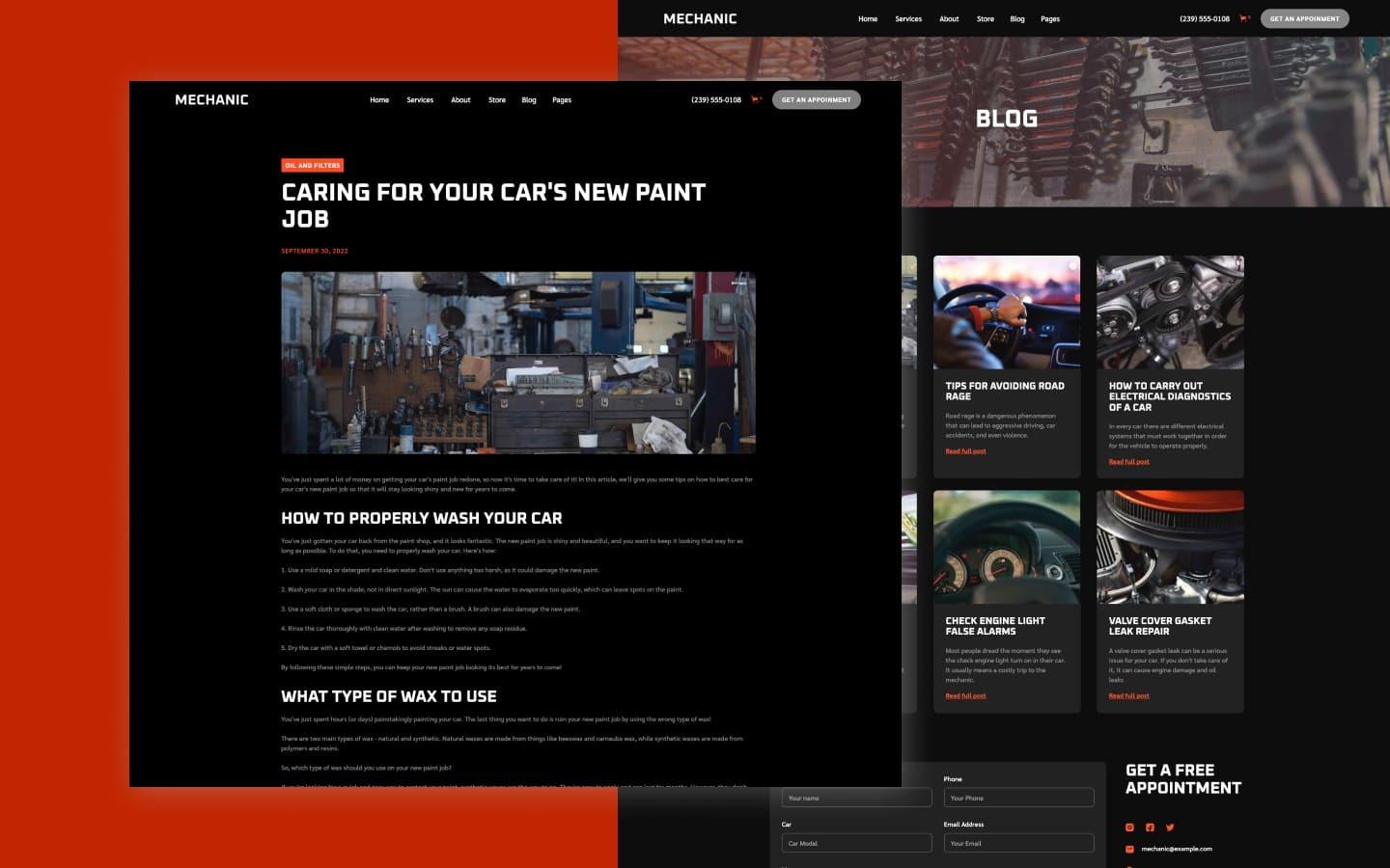 Mechanic 128 - Cars and Automotive Website Template