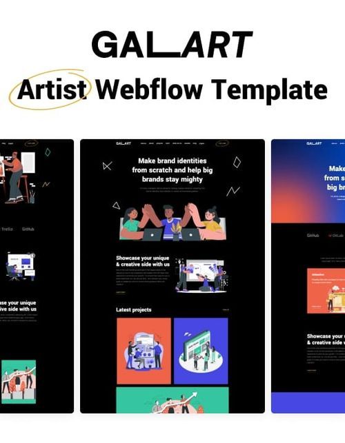 Galart 128 - Artist Website Template
