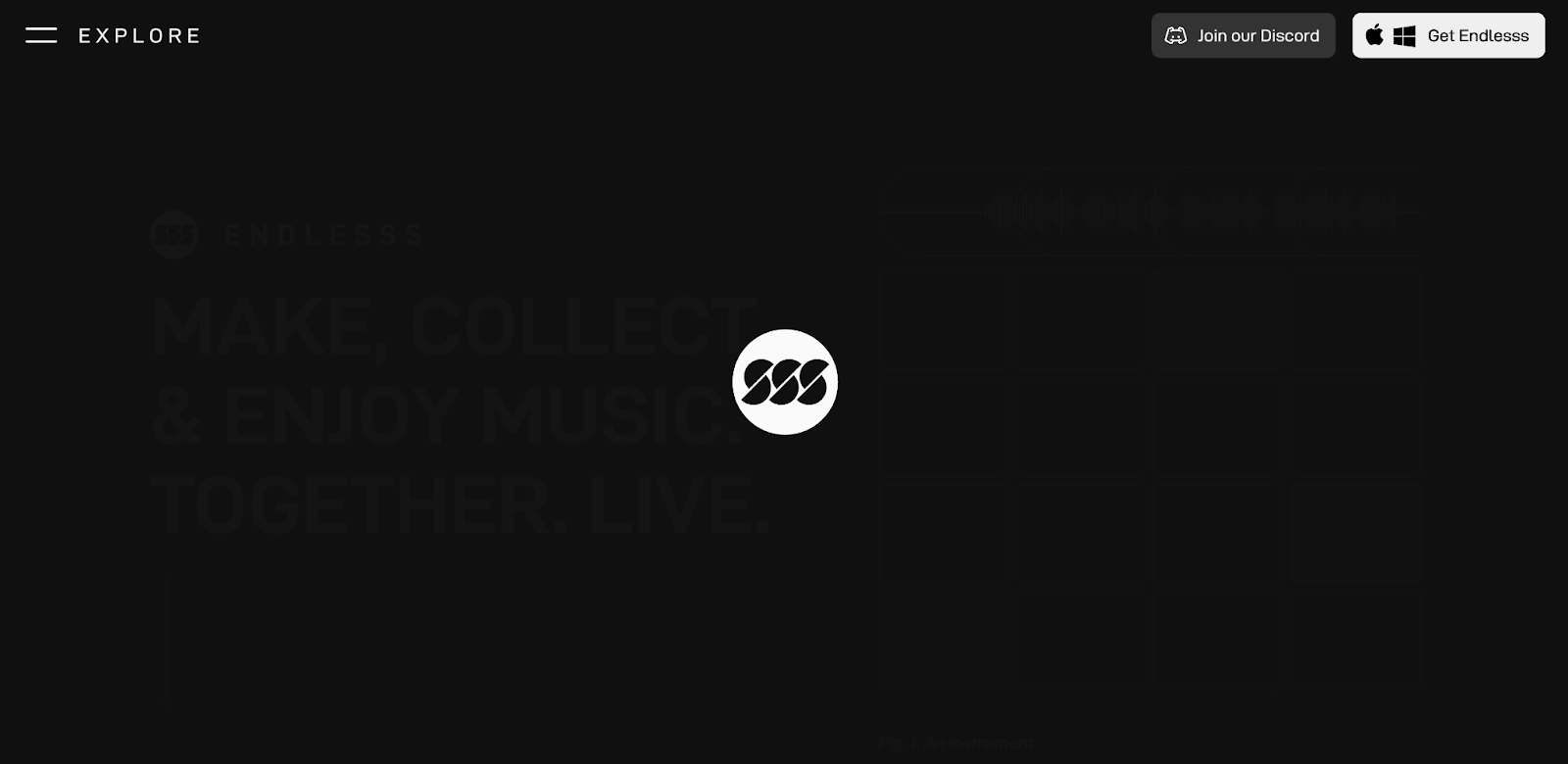 A screenshot showing Endlesss’ loading animation