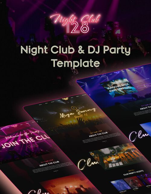 Night Club 128 - Night Club and DJ party Website Template