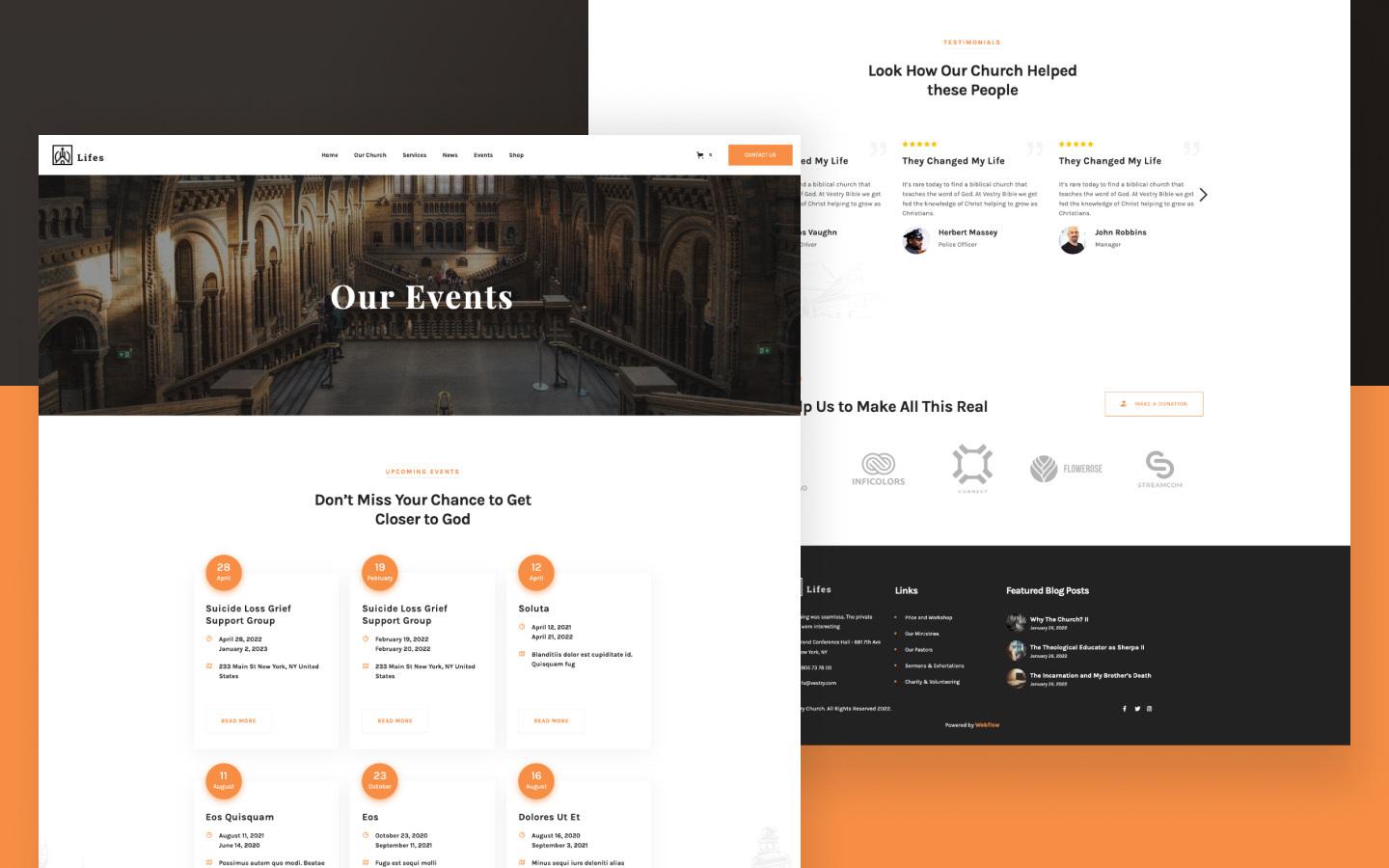 Lifes 128 - Church Website Template