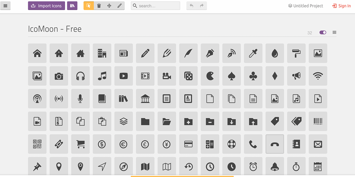 IcoMoon Icons