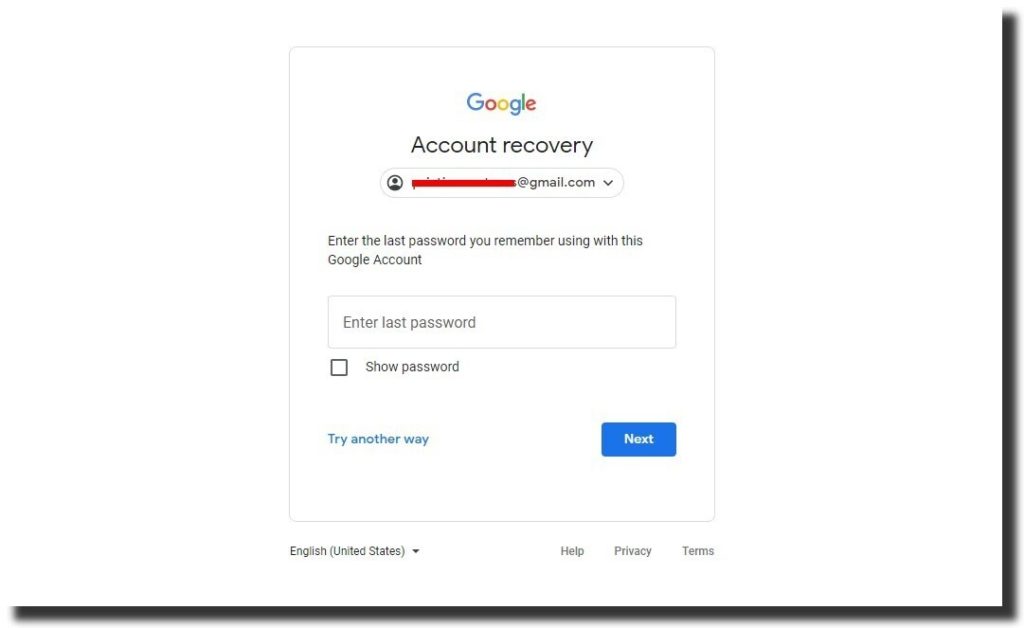 google login option