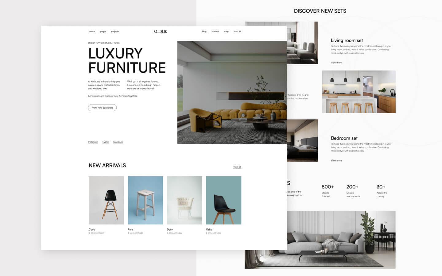 Kolik 128 - E-commerce Furniture Website Template
