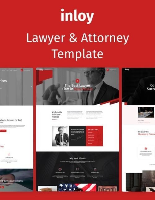 Inloy 128 - Lawyer and Attorney Website Template