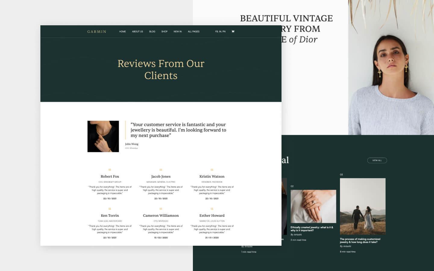 Garmin 128 - Jewelry Website Template