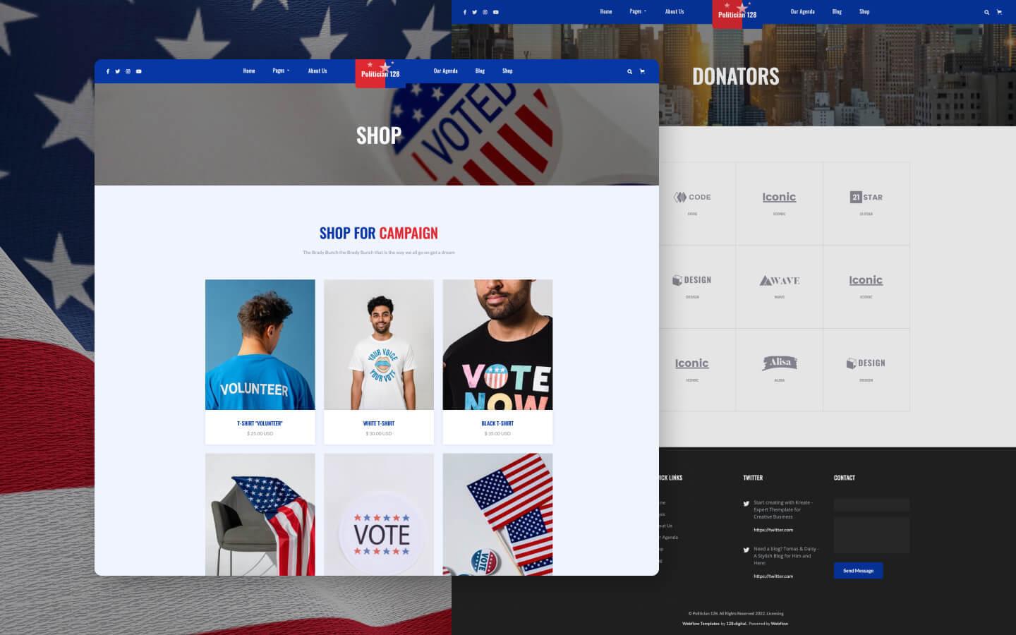 Politician 128 - Political Website Template