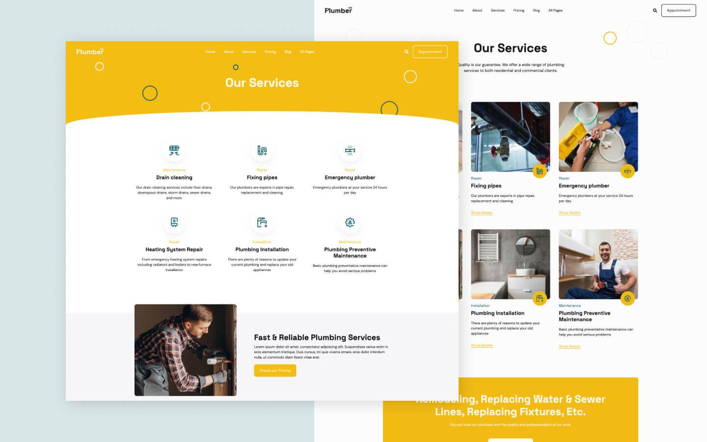 Plumber 128 - Plumbing and Repairing Website Template