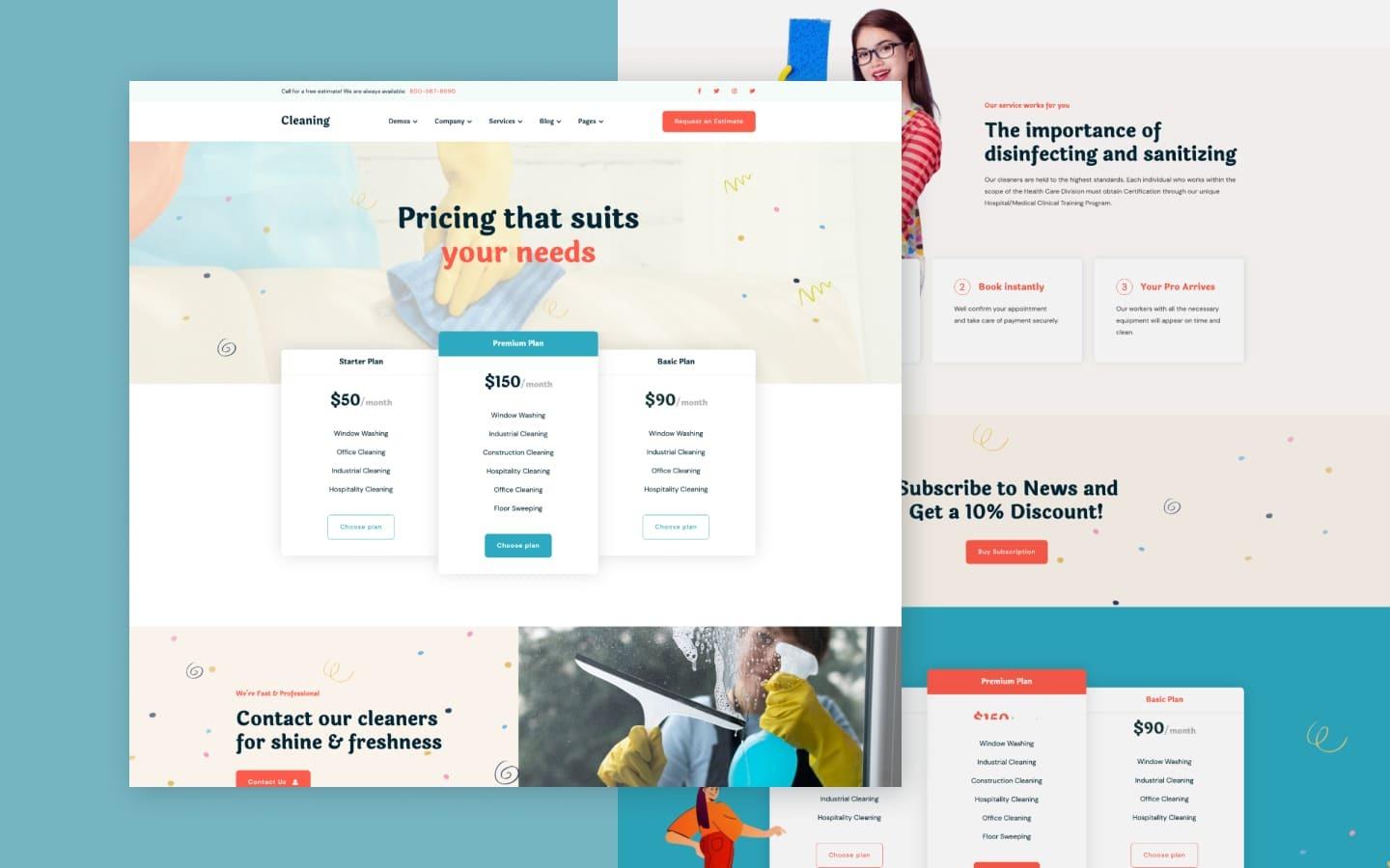Cleaning 128 - Cleaning Services Website Template