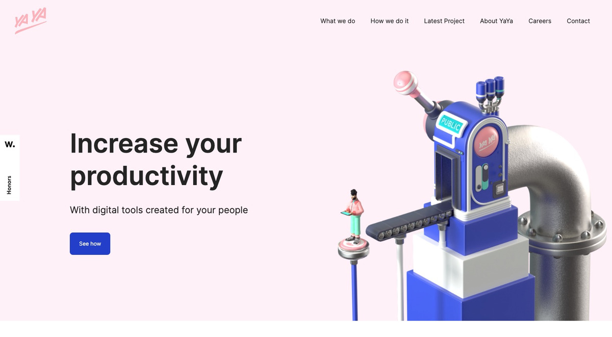 Ya Ya website interface 