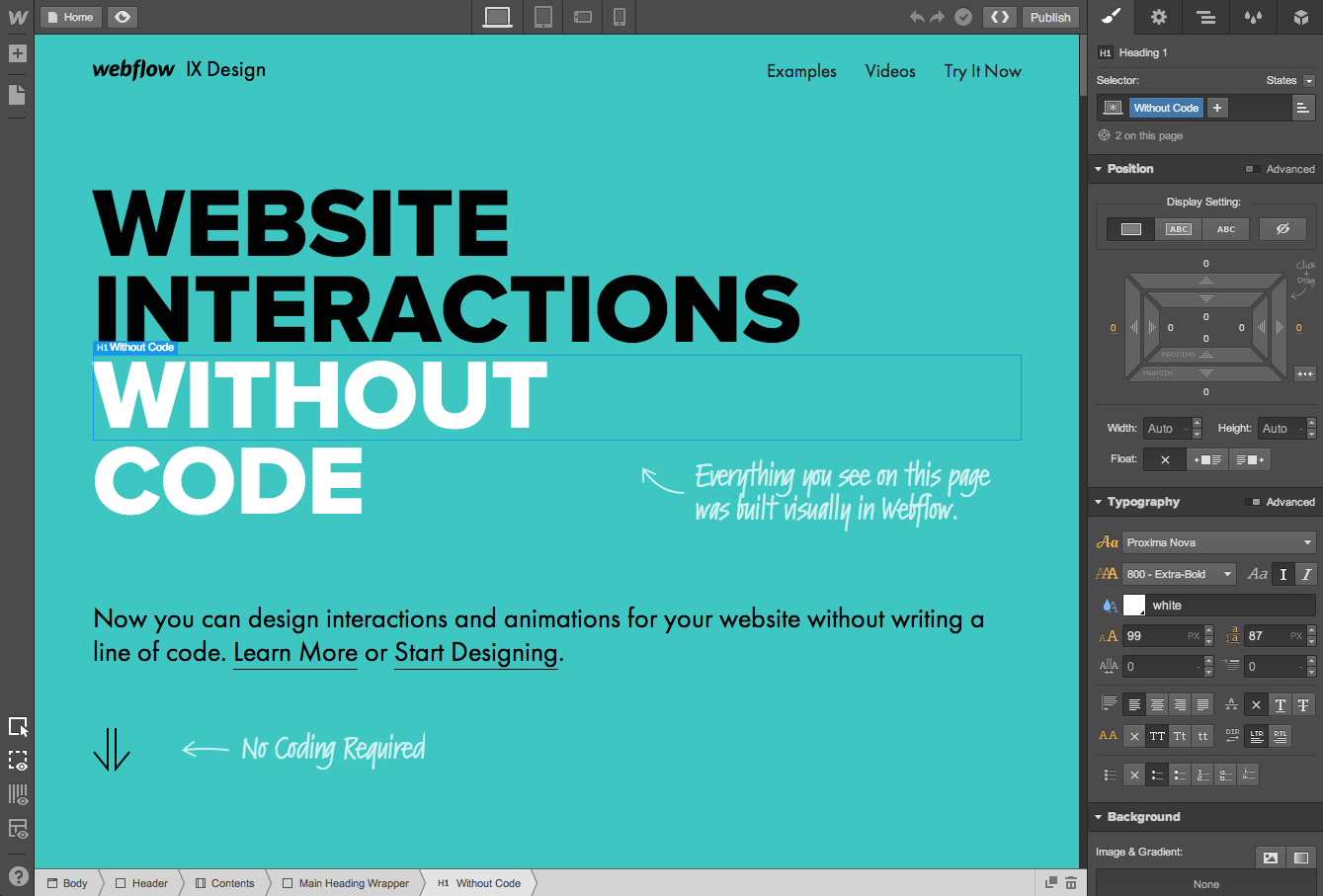A brand new look for the Webflow Designer 