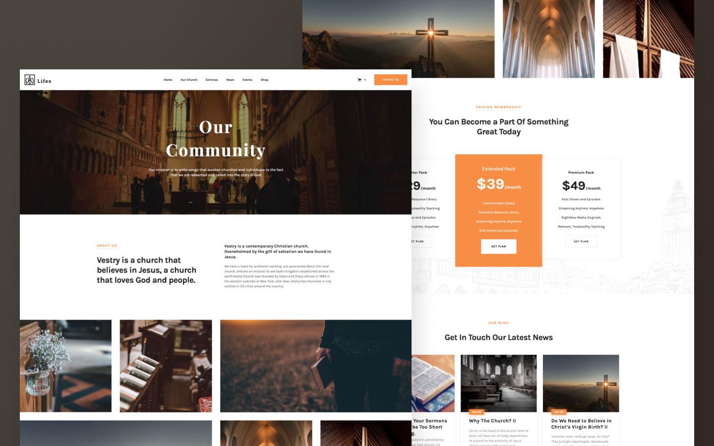 Lifes 128 - Church Website Template