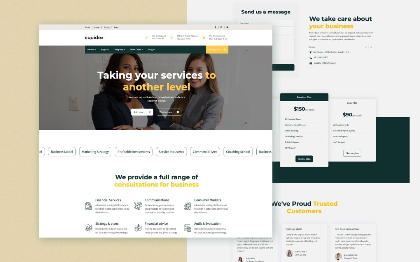 Squidex 128 - Finance Website Template