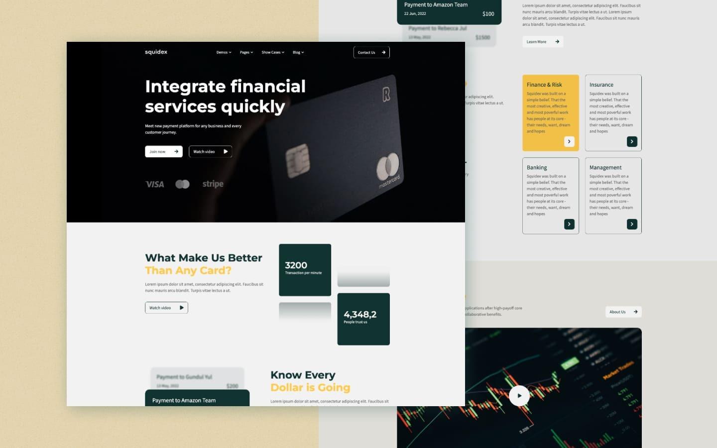 Squidex 128 - Finance Website Template