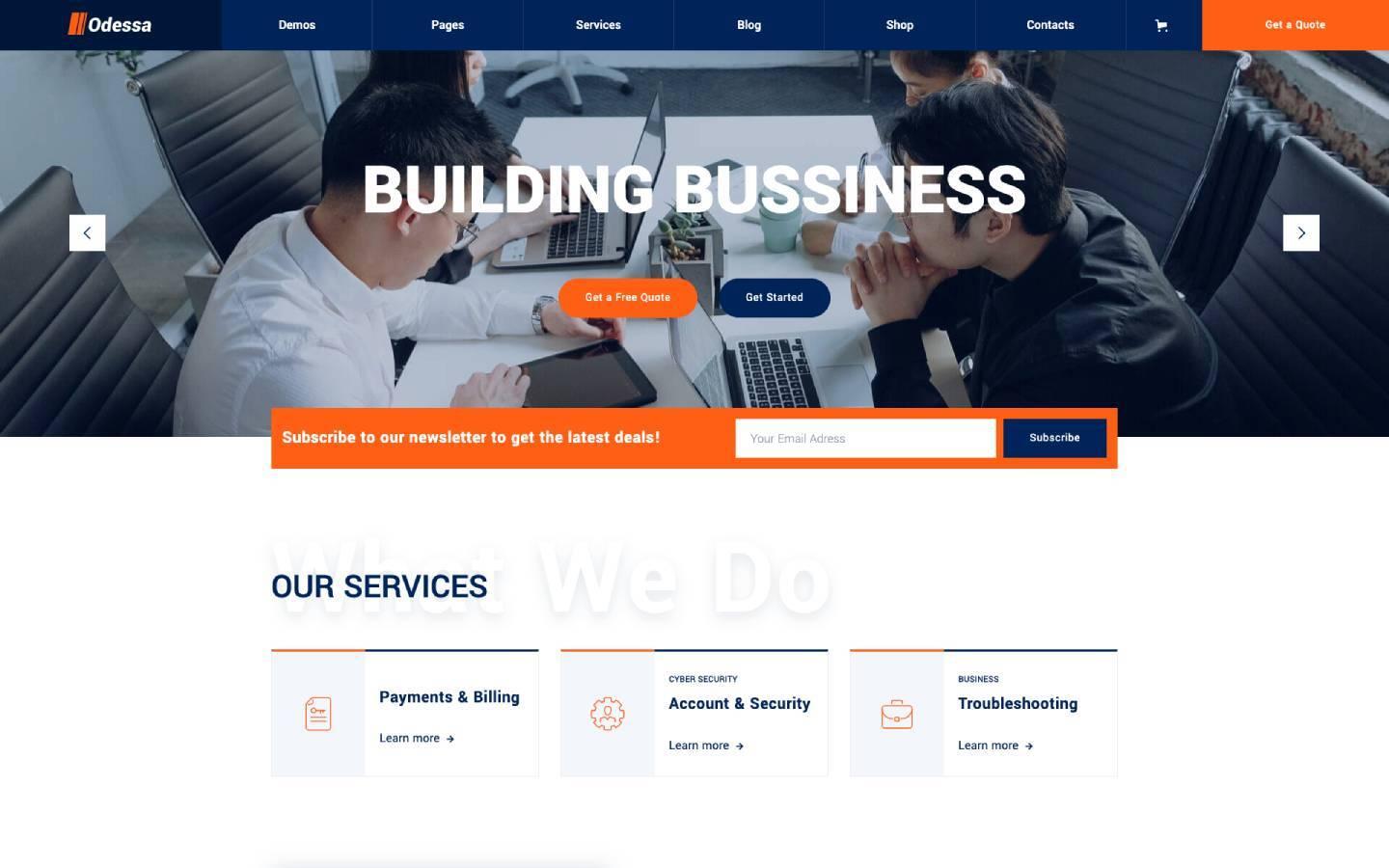 Odessa 128 - Multipurpose Business Website Template
