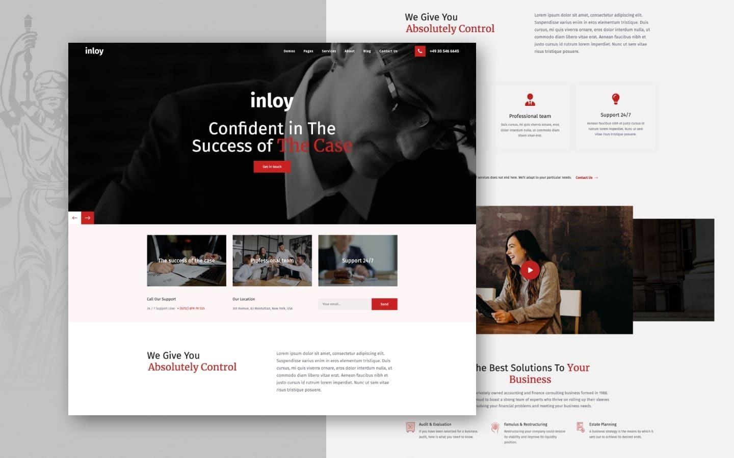 Inloy 128 - Lawyer and Attorney Website Template