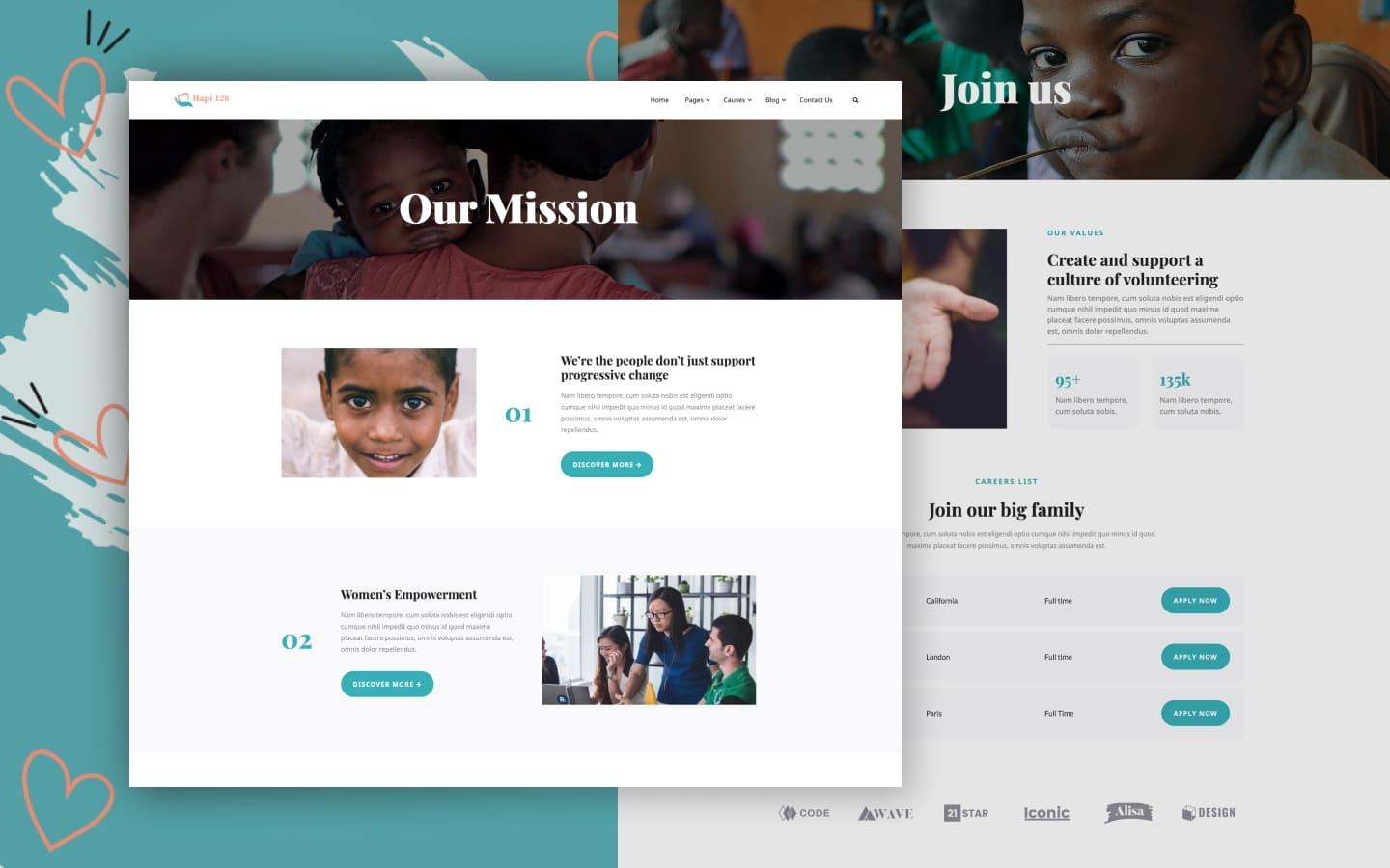 Hapi 128 - Charity and Nonprofit Website Template