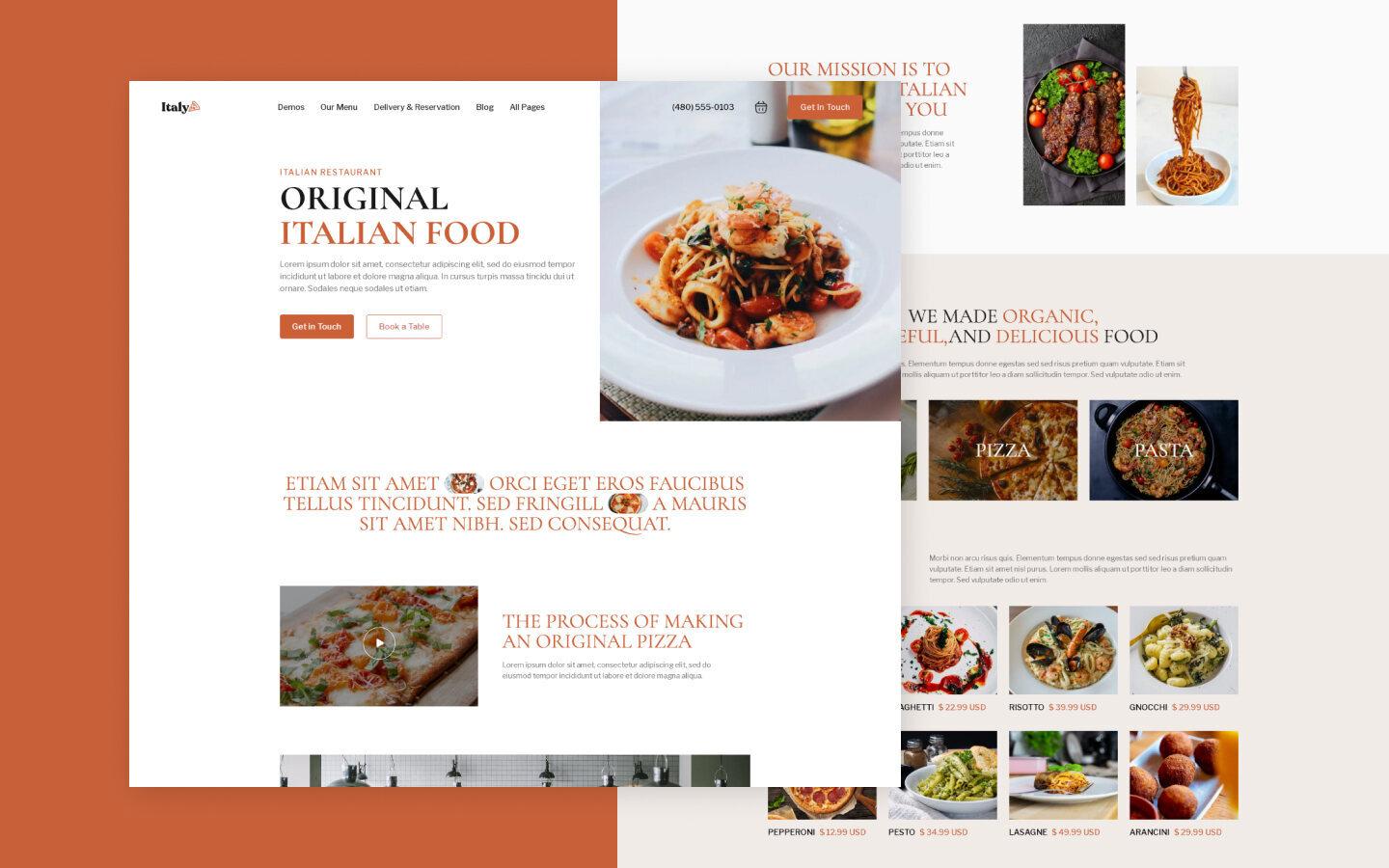 Italy 128 - Restaurant Website Template