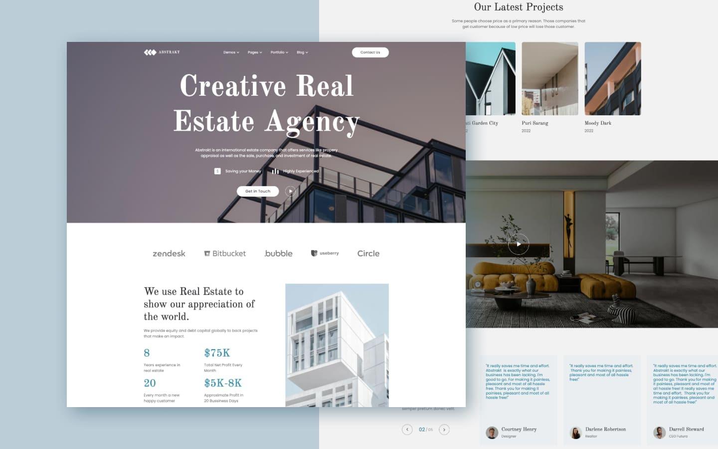 Abstrakt 128 - Real Estate Website Template