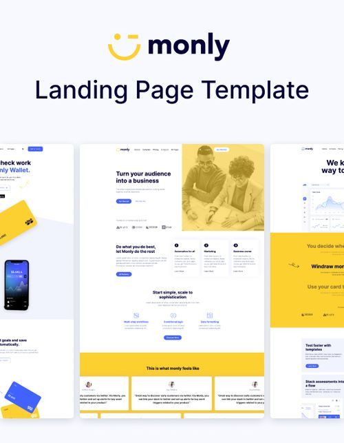 Monly 128 - SaaS Website Template