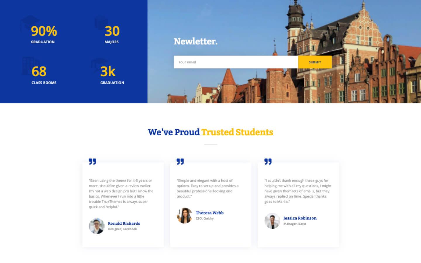 Alma Mater 128 - Education and Learning Website Template