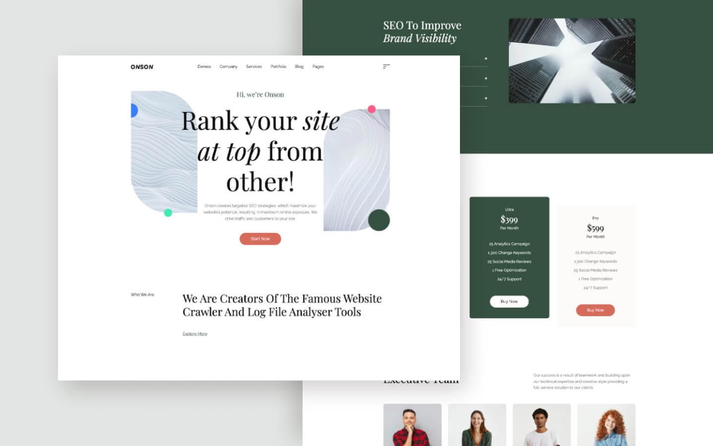 Onson 128 - Marketing Agency Website Template