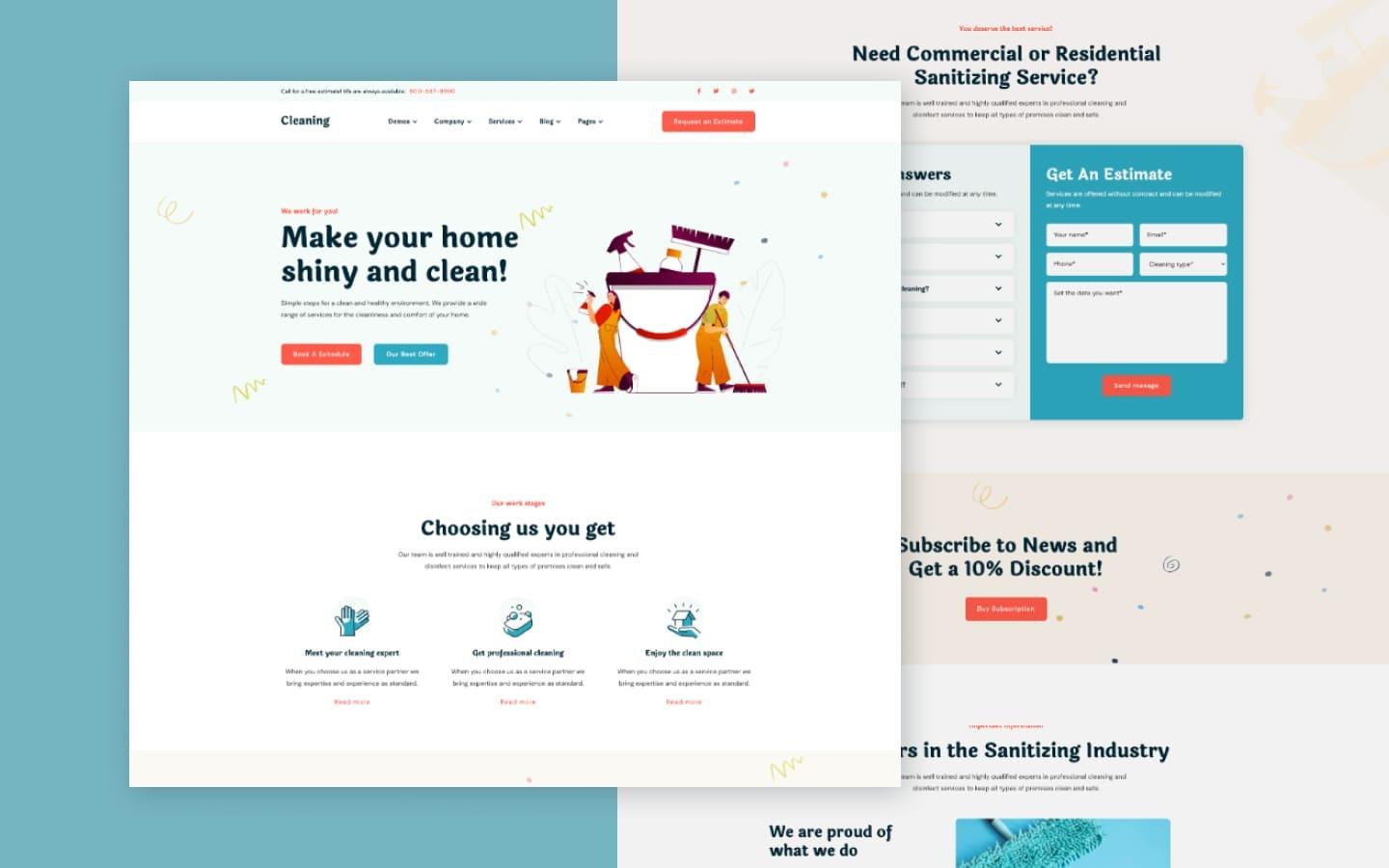 Cleaning 128 - Cleaning Services Website Template