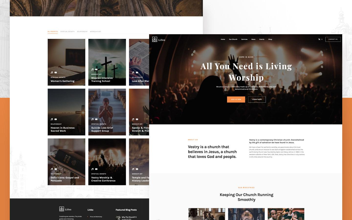 Lifes 128 - Church Website Template