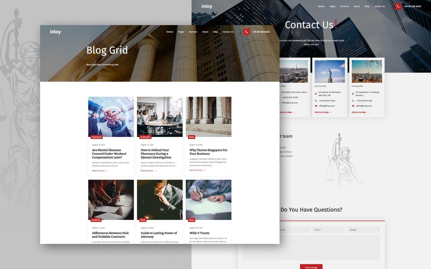 Inloy 128 - Lawyer and Attorney Website Template