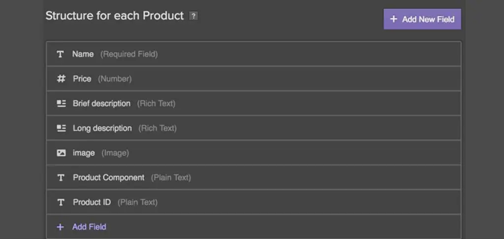 Create a Webflow Collection for your Products