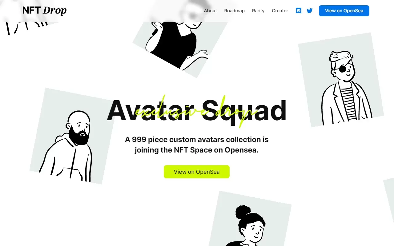 NFT Drop Website Interface 