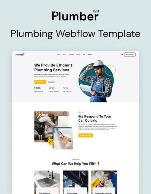 Plumber 128 - Plumbing and Repairing Website Template