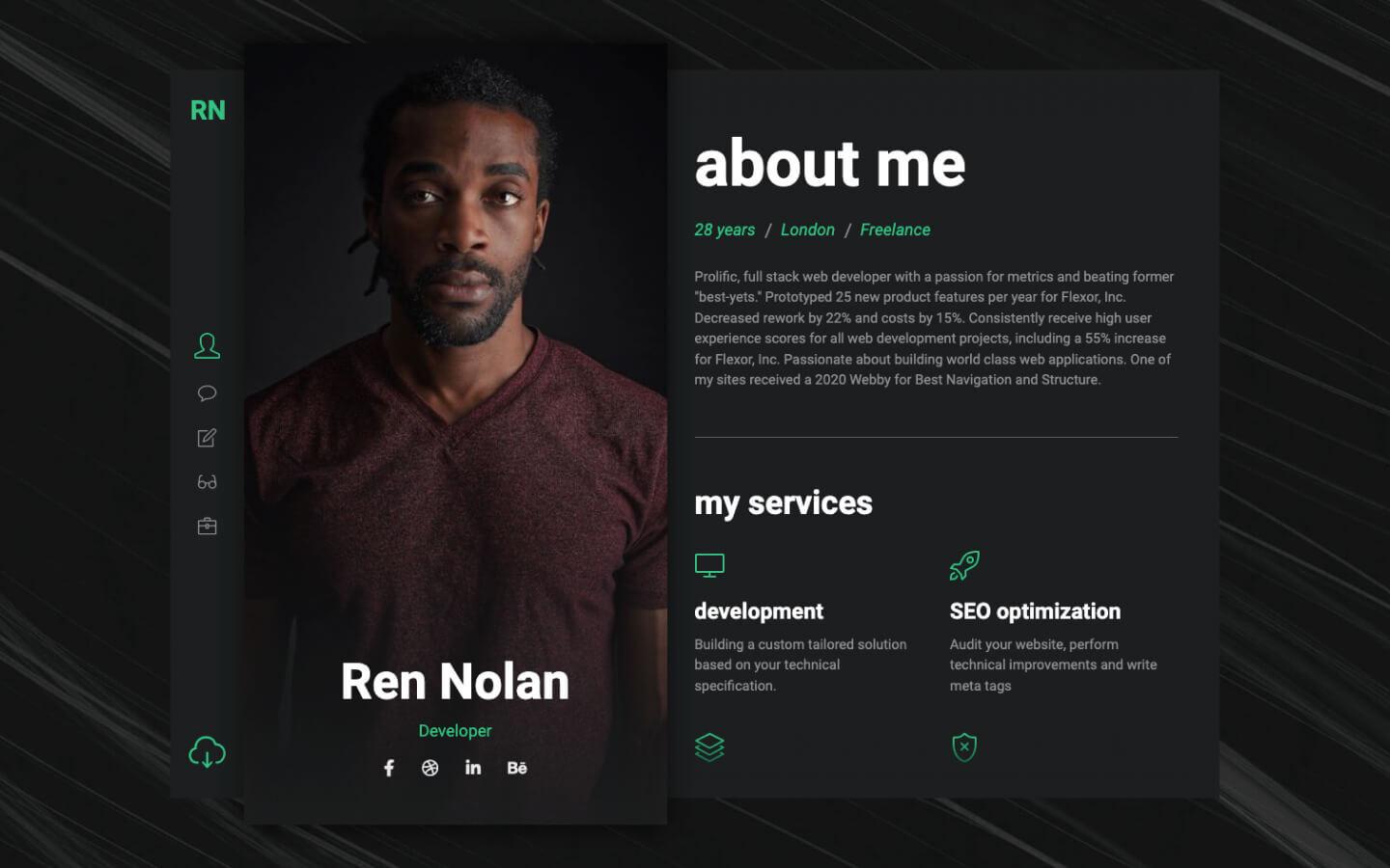 Renuvo 128 - Resume Website Template