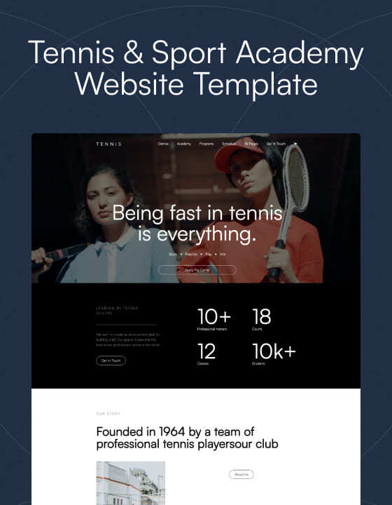 Tennis 128 - Tennis and Sport Academy Website Template
