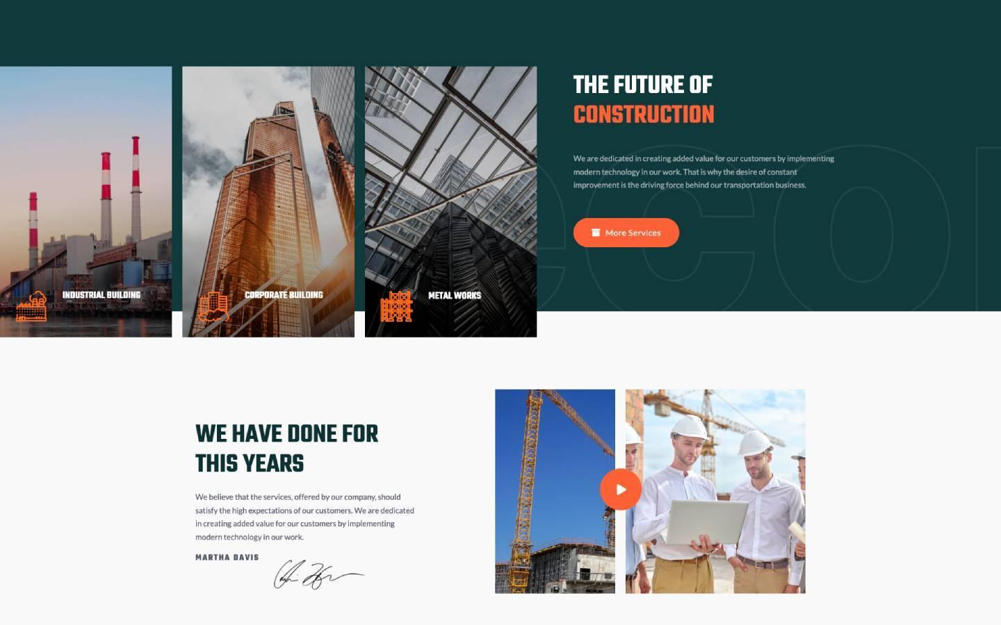 Peconstructiony - Construction and Industry Website Template