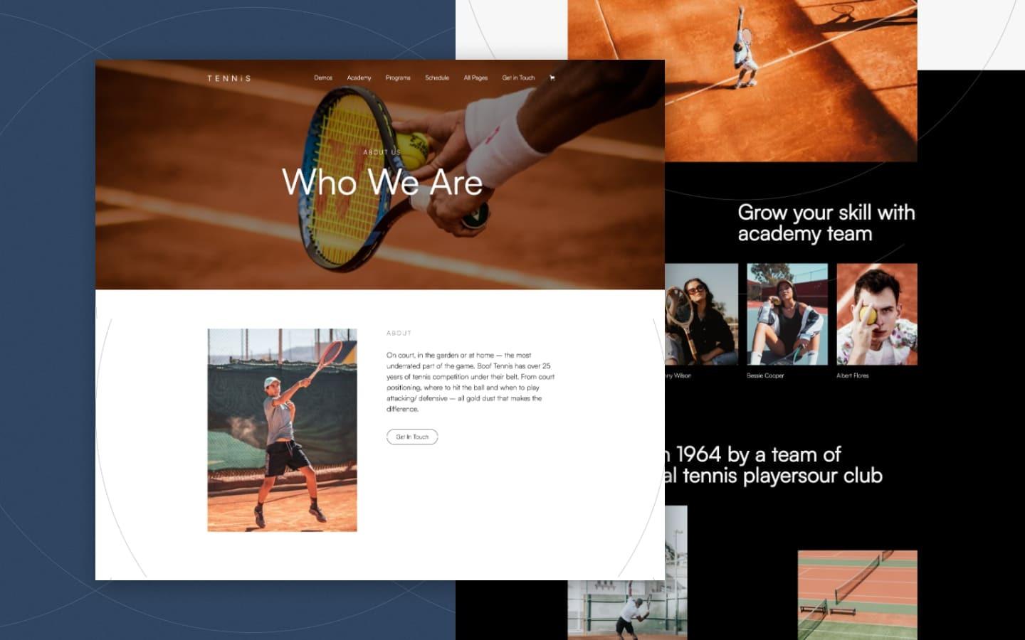 Tennis 128 - Tennis and Sport Academy Website Template