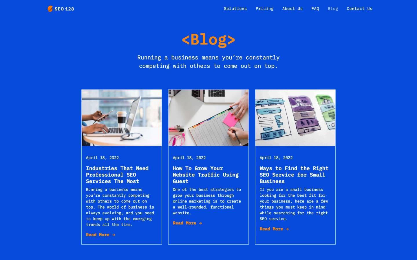 SEO 128 - SEO Website Template