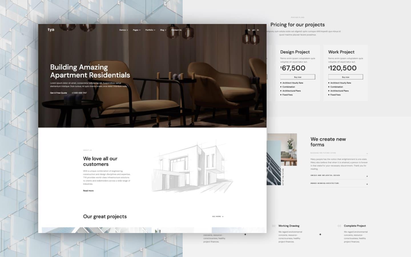Tya 128 - Architecture Website Template