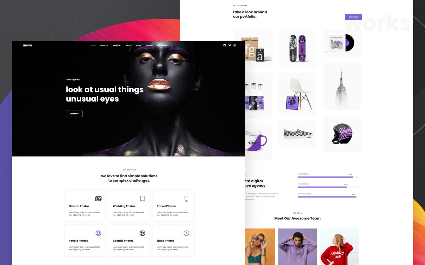 Anow 128 - Portfolio Website Template