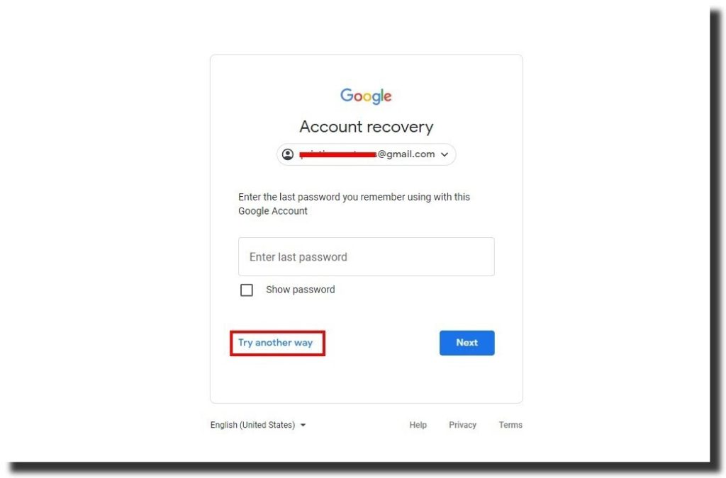 google account recovery