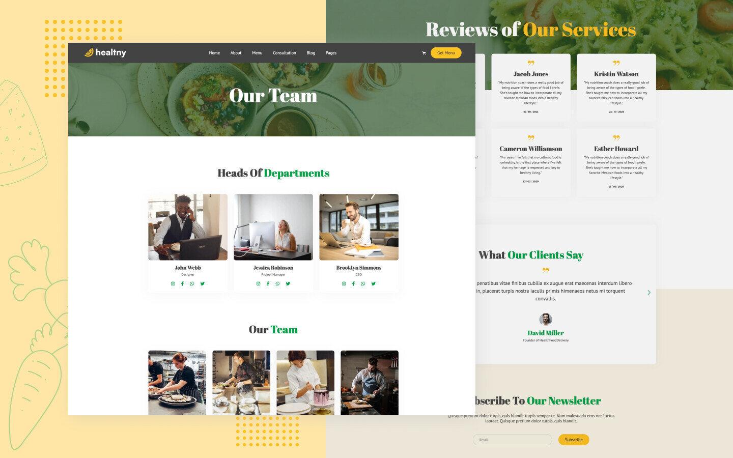 Healthy 128 - Organic Food Website Template