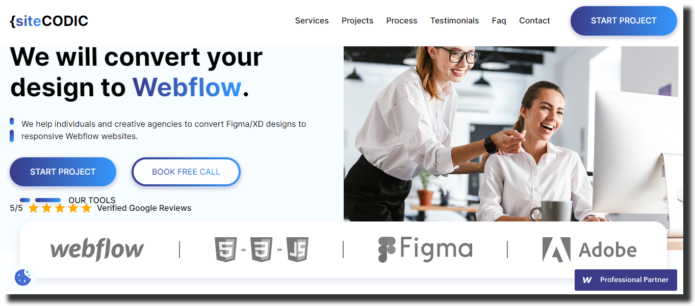 Homepage of website siteCODIC